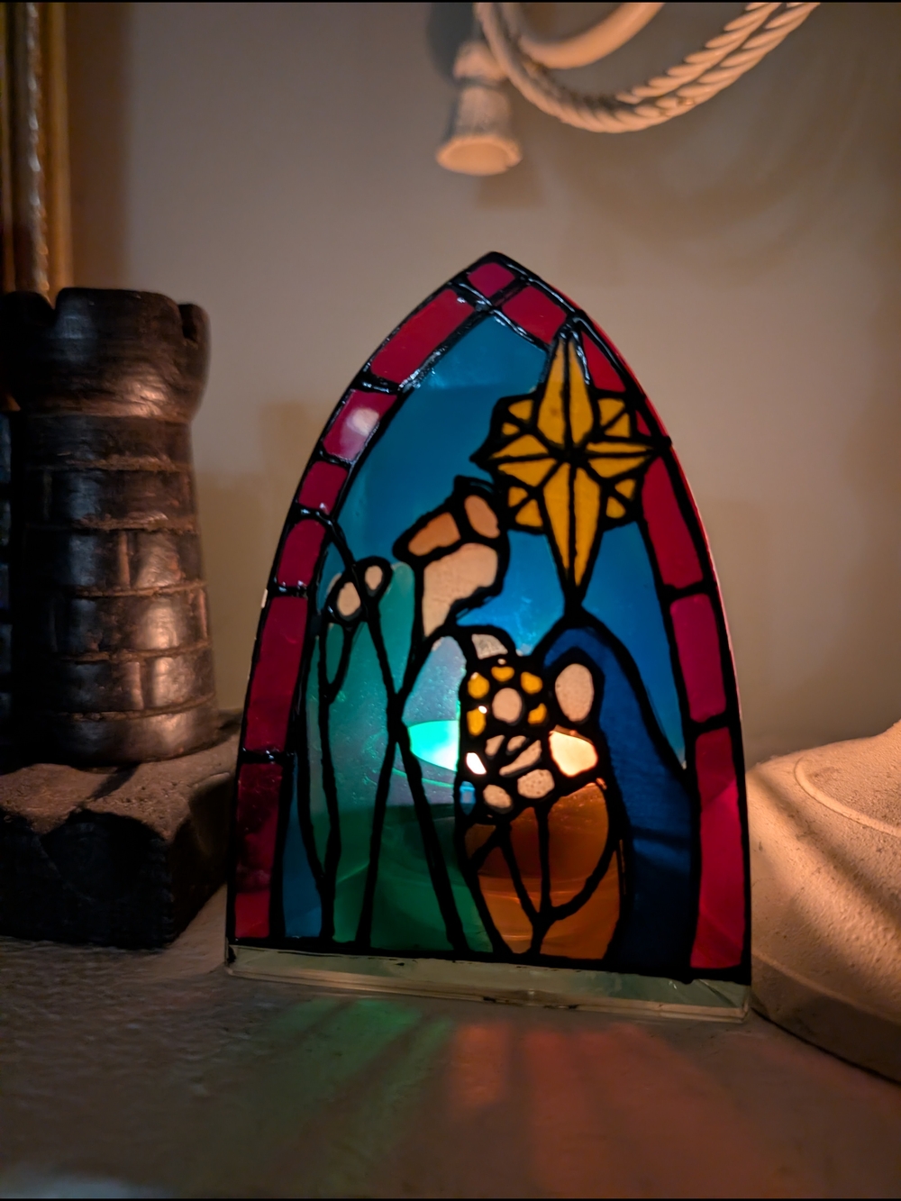 Stained Glass Tea Light Holder / Candle Holder